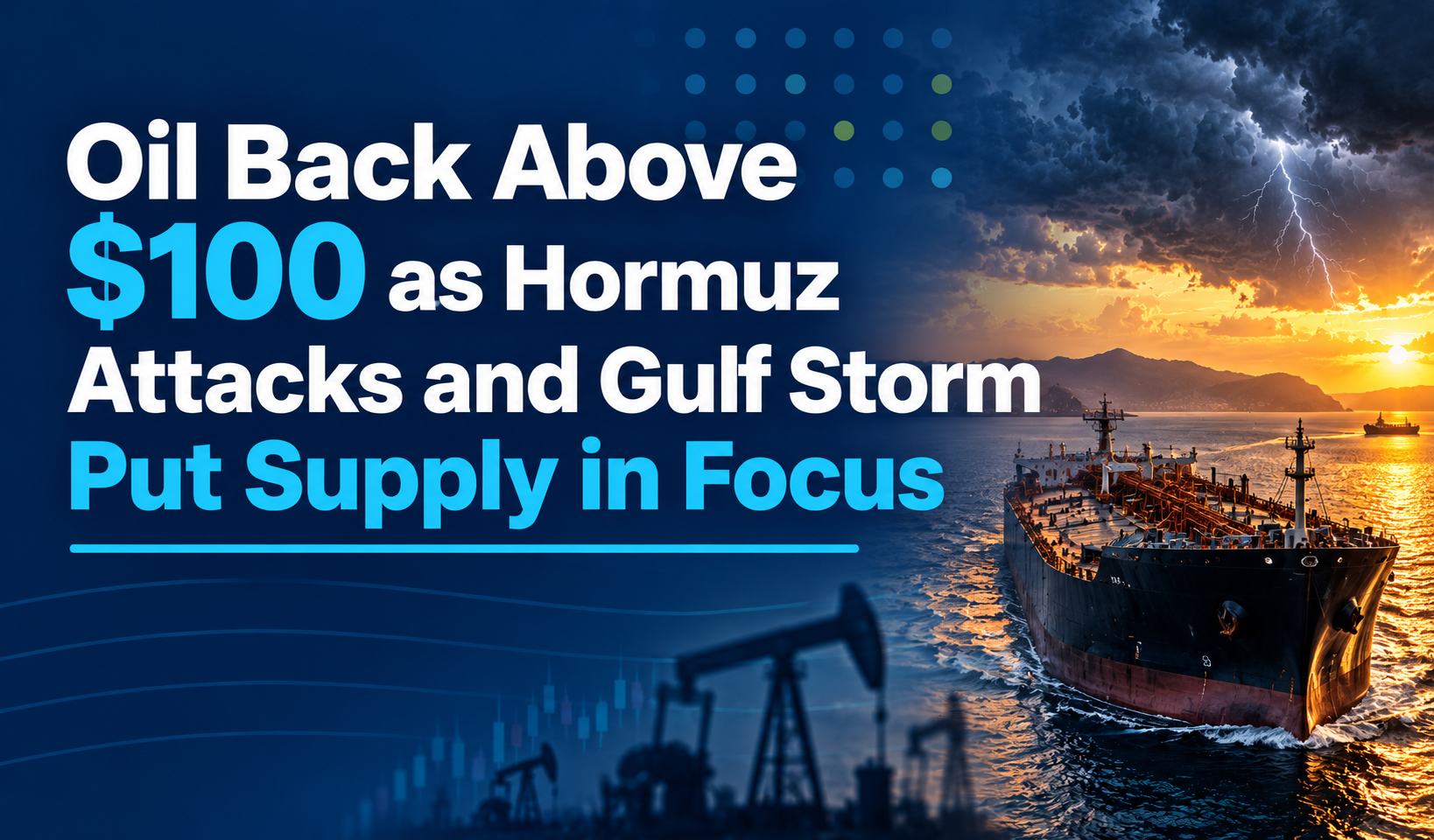 Oil Back Above $100 as Hormuz Attacks and Gulf Storm Put Supply in Focus